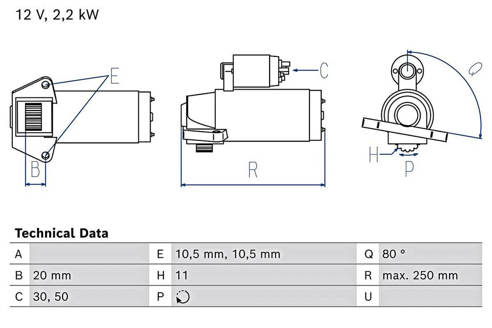 Arranque BOSCH para Ford Tourneo Custom Transit 15- 0986027320 Foto 1 de 1