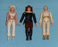 vintage BUCK ROGERS LOT x3 action figures Draco DRACONIAN GUARD Ardella