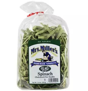 Mrs Millers Spaghetti agli Spinaci Fatti in Casa Senza Colesterolo - 14 Oz - OGNUNO - Foto 1 di 3