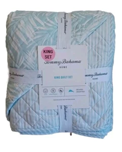 Coco Sansds King Island Crafted Cotton Quilt & Sham Set 3 Pc, Tommy Bahama - Picture 1 of 2