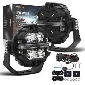 Barra de luces LED todoterreno 3,5" 160 W para tirador lateral blanco + ámbar DRL - Imagen 1 de 15