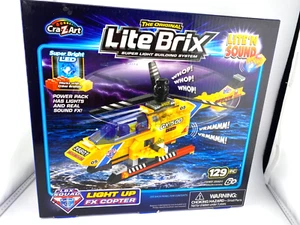 Cra-Z-Art Original LiteBrix Building Helicopter Light Up Sounds   NIP 002-042 - Picture 1 of 16