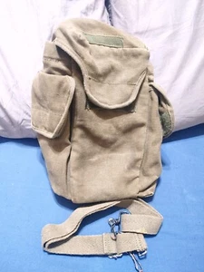 Vintage Military Surplus Canvas Gas Mask Army Bag & Sling - Post War WW2 WWII - Bild 1 von 8