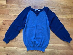 H&M Boys V Neck Sweater Sz 4-6 Years Blue - Picture 1 of 5