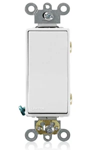 (10 Pack) Leviton 5622-2W 20 Amp 120/277 Volt Decora+Rocker Double Pole AC Quiet - Picture 1 of 1