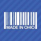 Made In Ohio Barcode Vinyl Decal Sticker