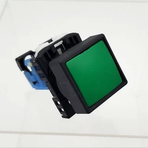 Fuji AR22F0S-10G Momentary Switch Push Button Green 22mm Square - Picture 1 of 5