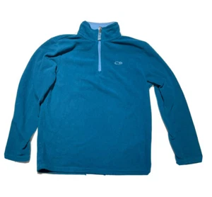 CHAMPION Sweater Youth Medium 8-10 Quarter Zip Blue - Picture 1 of 3