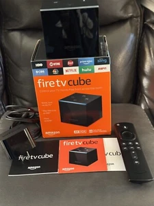 Fire TV Cube Hands-Free with Alexa and 4K Ultra HD Streaming Media Player - Picture 1 of 6