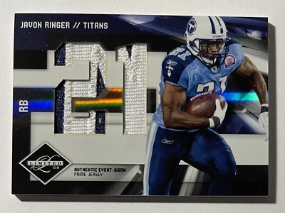 2009 Donruss Limited Javon Ringer Rookie Jumbo Jersey Number Prime Patch 09/10 - Image 1 of 2