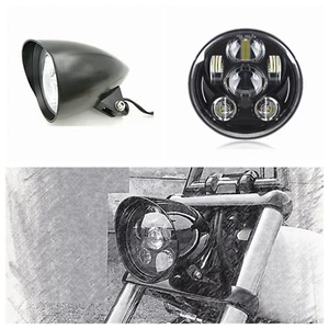5.75" Matt Black LED daymaker bullet headlight Harley breakout rocker FXSB FXCW - Bild 1 von 7