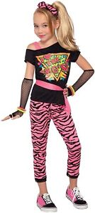 Totally I Love The 80s Wild Child Retro Girls Kids Costume Pop Star 4-6 Small
