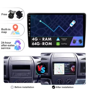 4G+64G Autoradio Stereo GPS Android Per Fiat Ducato/Peugeot Boxer/Citroen Jumper - Foto 1 di 19