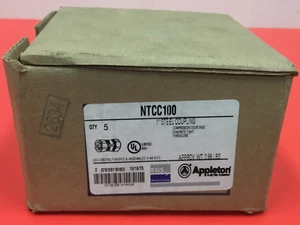Appleton - P/N: NTCC100 - 1" - Conduit Steel Coupling - LOT OF (5) - NEW - Picture 1 of 2