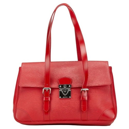 LOUIS VUITTON（LV） Louis Vuitton Epi Segur MM Rouge borsa a tracolla lunga rossa tote pelle LV M5886E A