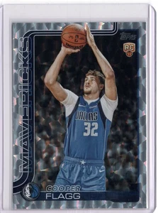 COOPER FLAGG ROOKIE DIAMOND REFRACTOR SILVER HOLO Rainbow Foil Non Auto - Dallas - Picture 1 of 17