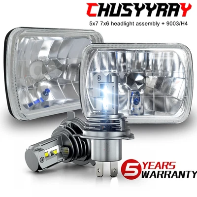 For Toyota MR2 1.6L 2.0L 2.2L 1986 1987 1988-1995 Pair 5x7" 7x6" LED Headlights - Image 1 of 4