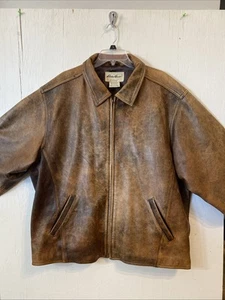 Eddie Bauer Vintage braune Leder Bomberjacke Herren Gr. XXL - Bild 1 von 7