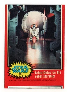 1977 Topps Star Wars Card # 76 Artoo-Detoo on the rebel starship! (Off centered) - Picture 1 of 2