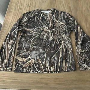 Real Tree Men’s Small Long Sleeve Brush Camo Hunting Shirt - Picture 1 of 5