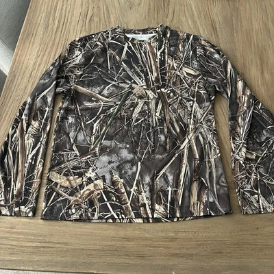 Real Tree Men’s Small Long Sleeve Brush Camo Hunting Shirt - Image 1 of 4