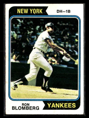 1974 Topps #117 Ron Blomberg - NM/MT+ Set Break! - Image 1 of 2