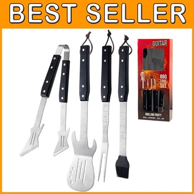 Music Lover's BBQ Grilling Set - 4-Piece Stainless Steel - Image 1 of 4