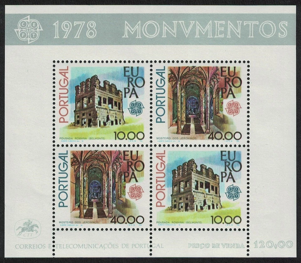 Portugal Europa CEPT Monuments MS 1978 MNH SG#MS1716 MI#Block 23 - Image 1 of 1