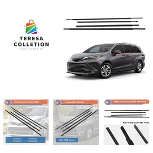 Cinturón de sellado para molduras de ventana de puerta exterior de coche 4 piezas compatible con 2011-2020... - Imagen 1 de 8