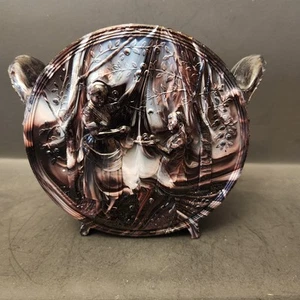 SOWERBY Walter Crane Purple Slag Large 5 1/2 inch POSY VASE -Gathering Apples - Picture 1 of 12