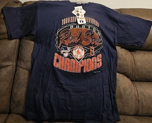 NUOVA Maglietta Vintage 1995 Logo 7 Boston Red Sox Eastern Division Champion Blu XL - Foto 1 di 19