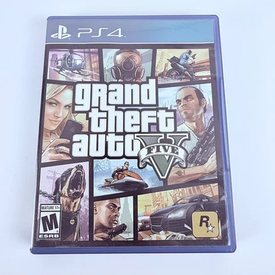 Grand Theft Auto V PlayStation 4 GTA 5 PS4 Game+map - Image 1 of 4