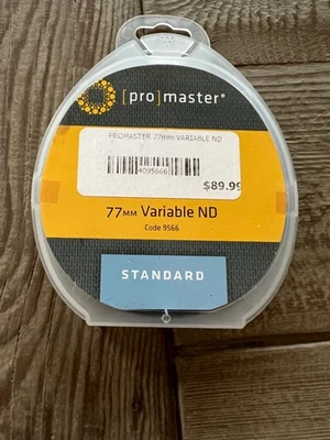 NEW Promaster 77mm VND Filter Variable 1.5-8.7 STOPS Clean Glass Original Case - Image 1 of 2
