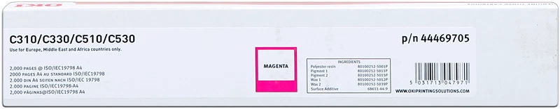 Original OKI Toner Magenta 44469705 44469705 - Bild 1 von 1