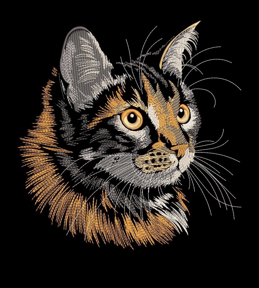 Juego de toallas de mano negras bordadas para baño de gato con caparazón de tortuga Foto 1 de 1