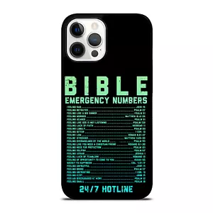 Emergency Bible Numbers Verse iPhone 14 13 12 11 Pro Max Mini X Xs XR 7 8 Case - Picture 1 of 5