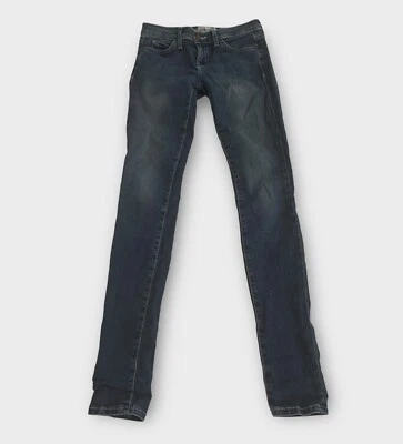 Pantalones de mezclilla para mujer Current/Elliott The Skinny East Village talla 25 tiro bajo lavado oscuro Foto 1 de 4