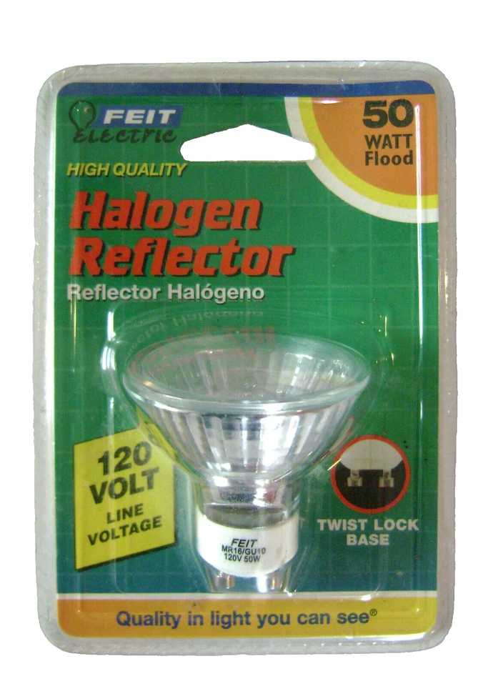 Feit 50W MR16 GU10 120 Volt Reflector Flood Light Bulb BPQ50MR16/GU10 - Image 1 of 4