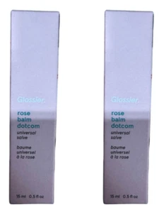 (2 Pack) Glossier ROSE Balm Dotcom Universal Salve 15ml IN BOX Sheer Pink Tint - Picture 1 of 3