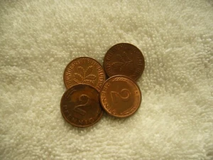 1974 to 1979 2  Pfennig German Coin Lot - Picture 1 of 1