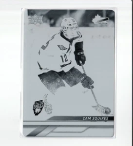 CAM SQUIRES '24/25 Upper Deck CHL BLACK PRINTING PLATE card 1/1 ONE OF ONE - Picture 1 of 2