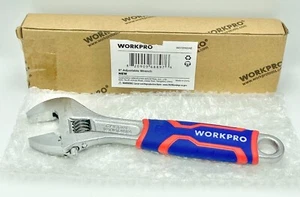 Workpro Llave de Apertura de Mandíbula Ancha con Agarre Antideslizante de Goma Cromada 8" - Imagen 1 de 5