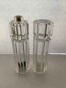 Vtg Mr. Dudley Clear Acrylic Lucite Salt Shaker & Pepper Mill Grinder MCM - Picture 1 of 9