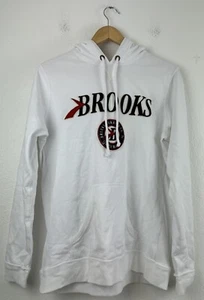 Brooks Running Co Heritage Pullover Hoodie Womens Size Medium White - Picture 1 of 10