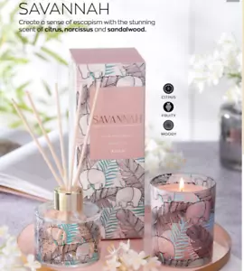 AVON SAVANNAH HOME FRAGRANCE ~ CHOOSE FROM A REED DIFFUSER OR A CANDLE ~ *NEW* - Picture 1 of 30