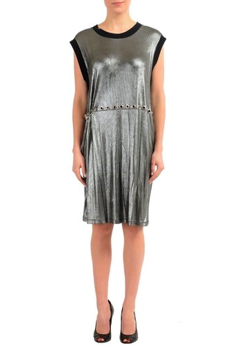 Abito senza maniche Versus by Versace da donna argento impreziosito US XS IT 38