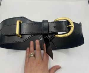 CINTURÓN TRASERO ANCHO CUERO M&S, NEGRO, XS, 26’’ / 28’’’ - Imagen 1 de 8