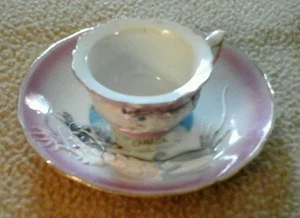 Miniature Teacup & Saucer - Niagara Falls Canada Dragon Motif Made in JAPAN - Picture 1 of 6