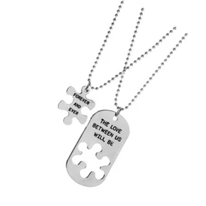 2 Pairs Pendant Valentine Day Chains Necklace Valentine Day Jewelry - Picture 1 of 11