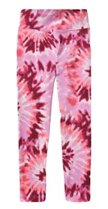 Justice Girls Leggings Pink Full Length Elastic Waistband Bursts Logo Size 12/14 - Picture 1 of 12
